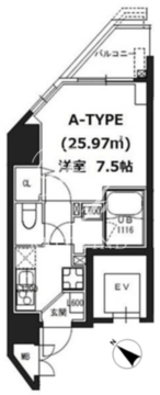 エスレジデンス蔵前 701 間取り図