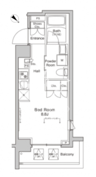 プラウドフラット戸越公園 326 間取り図