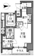 エスレジデンス新御徒町イースト 101 間取り図