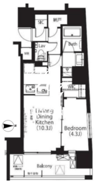 フレンシア四谷左門町 703 間取り図