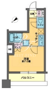 カスタリア東日本橋2 506 間取り図