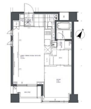 BPRレジデンス人形町 301 間取り図