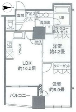 カスタリアタワー品川シーサイド 706 間取り図
