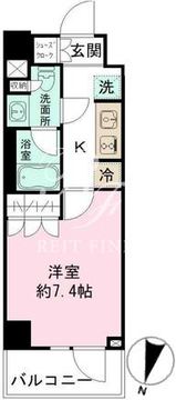 パークリュクス清澄白河 206 間取り図