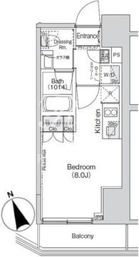 ベルビュー新橋 302 間取り図