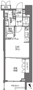浜町アパートメンツ 501 間取り図