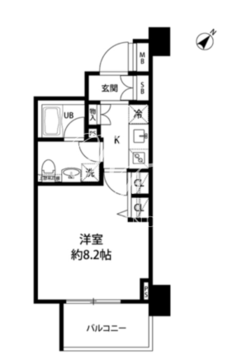 ルクレ日本橋馬喰町 809 間取り図