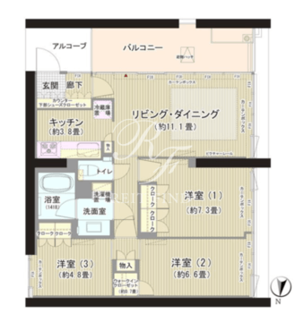 ガーデニエール砧ウエスト 726 間取り図