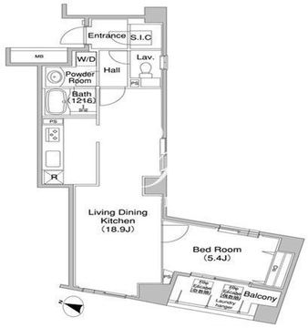 コンフォリア銀座イースト 1101 間取り図
