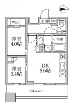レジディア新御徒町2 1103 間取り図