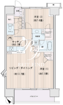 エスティメゾン豊洲レジデンス A515 間取り図