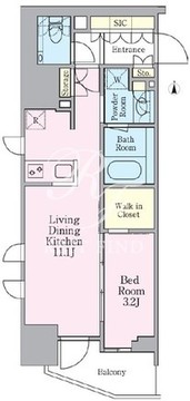 グランリビオ芝大門 610 間取り図