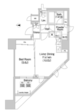 コンフォリア麻布イースト 803 間取り図
