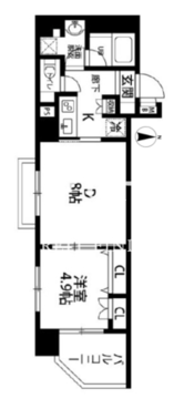 ルクレ東上野レジデンス 401 間取り図
