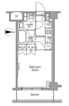 ディームス麻布狸穴町 109 間取り図