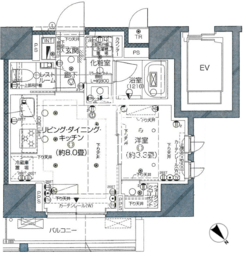ピアース麻布十番 5F 間取り図