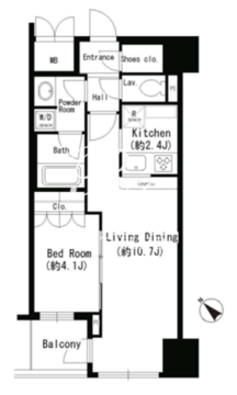 エスティメゾン四谷坂町 706 間取り図