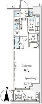 グラシア大森 807 間取り図