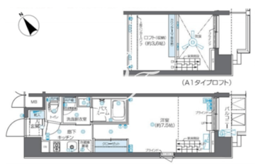ズーム芝浦 601 間取り図