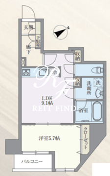 グランパセオ本郷三丁目 801 間取り図