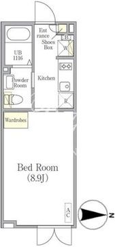 ラピス南麻布 405 間取り図