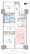 ブリリアイスト東雲キャナルコート 617 間取り図