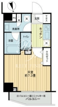 フレシア中目黒 102 間取り図