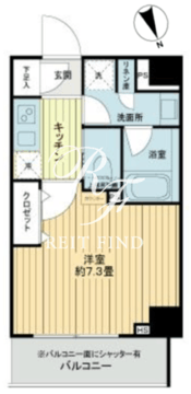 フレシア中目黒 301 間取り図