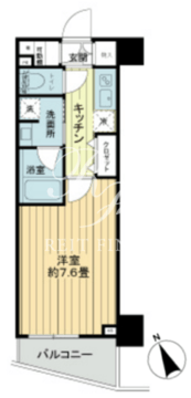 フレシア中目黒 505 間取り図