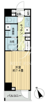 フレシア中目黒 504 間取り図