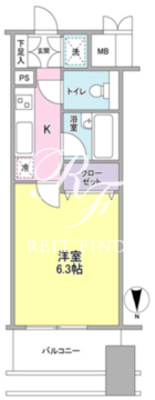 プロスペクト・グラーサ広尾 702 間取り図