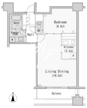 レジディア西麻布 608 間取り図