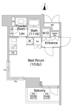 コンフォリア市谷柳町 306 間取り図