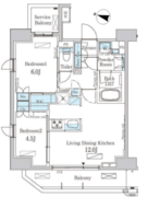 パークアクシス浅草・蔵前 1303 間取り図