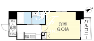 レーガベーネ八丁堀 1301 間取り図