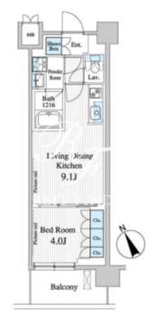 プレノ清澄庭園 815 間取り図