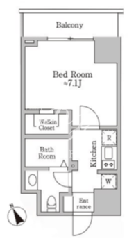レジディア三宿 602 間取り図