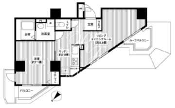 カスタリア初台 605 間取り図