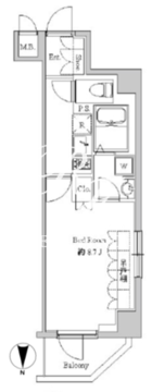 スペーシア住吉 406 間取り図