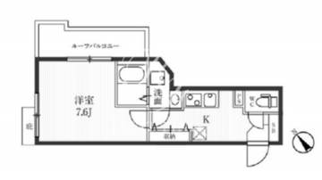 新宿夏目坂コート 402 間取り図