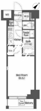 アイフラット中目黒 506 間取り図
