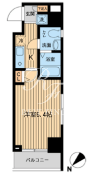 グランプレッソ河田町 505 間取り図