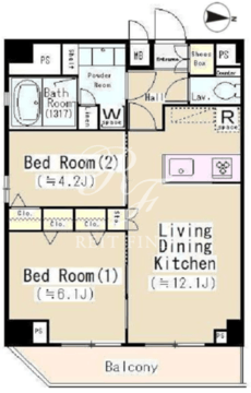 パークサイド錦糸町レジデンス 501 間取り図