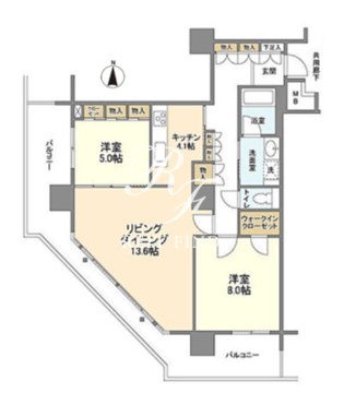 豊洲シエルタワー 2806 間取り図
