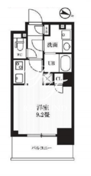 ピークス神田 203 間取り図