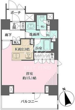 パークハウス文京関口 1403 間取り図