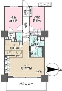 プライムパークス品川シーサイドザ ・タワー 2821 間取り図