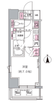 プレジリア東日本橋 301 間取り図