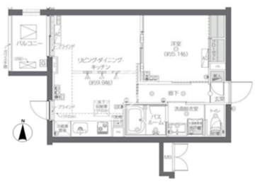 ズーム新宿夏目坂 102 間取り図