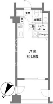 カスタリア水天宮 802 間取り図